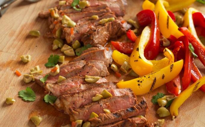 Spanish-Style Grilled Steaks with Olives